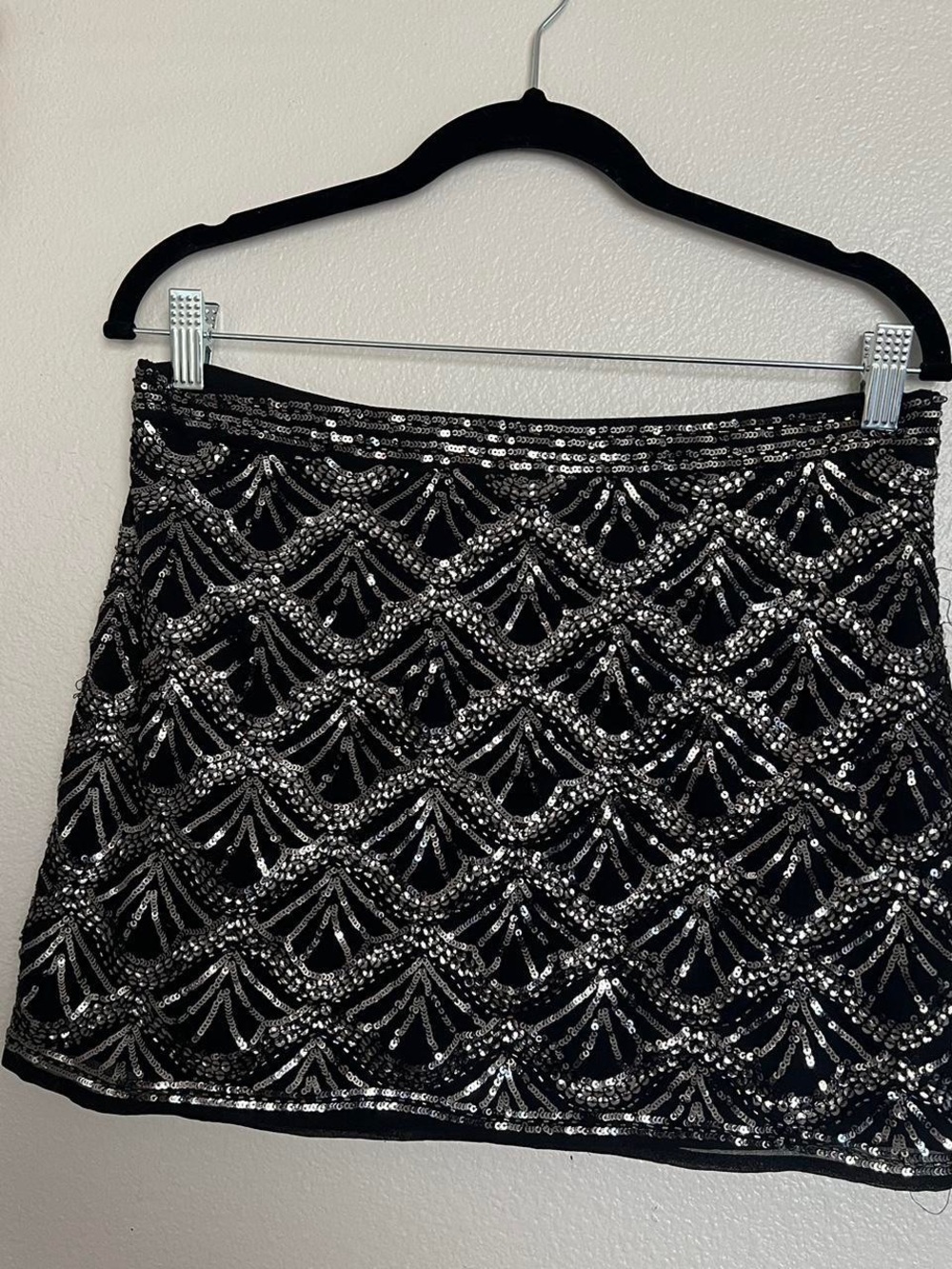 Forever 21 Black Sequin Embellished Mini Skirt